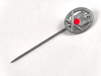 Miniatur  Allgemeines Sturmabzeichen, 16mm, Zink versilbert