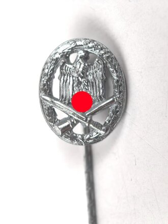 Miniatur  Allgemeines Sturmabzeichen, 16mm, Zink versilbert