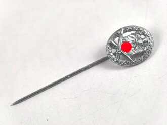 Miniatur  Allgemeines Sturmabzeichen, 16mm, Zink versilbert