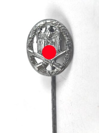 Miniatur  Allgemeines Sturmabzeichen, 16mm, Zink versilbert