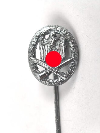 Miniatur  Allgemeines Sturmabzeichen, 16mm, Zink versilbert