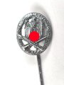 Miniatur  Allgemeines Sturmabzeichen, 16mm, Zink versilbert