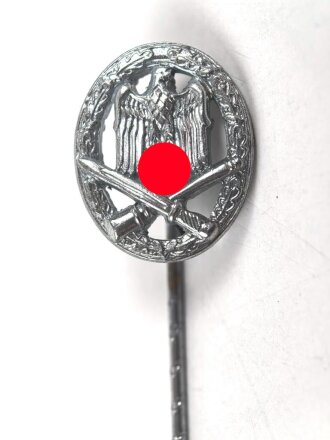 Miniatur  Allgemeines Sturmabzeichen, 16mm, Zink versilbert
