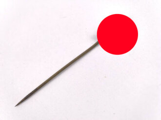 N.S. Sympathieabzeichen, auf der Spitze stehendes Hakenkreuz an Nadel. Messing 11mm