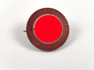 N.S. Sympathieabzeichen, schwarz emailliertes Hakenkreuz auf weißem Grund mit schwarzem Rand. Durchmesser 13,5mm