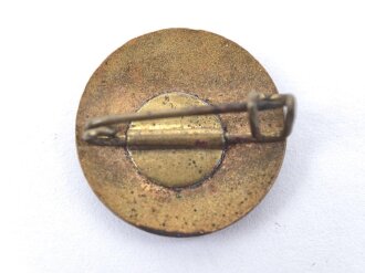 N.S. Sympathieabzeichen, schwarz emailliertes Hakenkreuz auf weißem Grund mit schwarzem Rand. Durchmesser 17,5mm