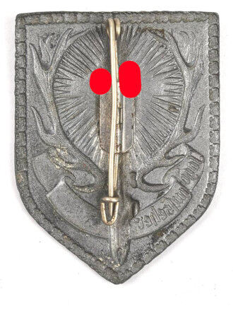 Reichsbund Deutsche Jägerschaft ( RDJ ) - Dienstabzeichen für Berufsjäger und Jagdaufseher, Mitgliedsnummer 26626, Zink