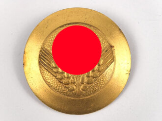 Reichsarbeitsdienst der weiblichen Jugend , Brosche für Stabsführerin. Aluminium vergoldet, Hersteller Assmann 39.