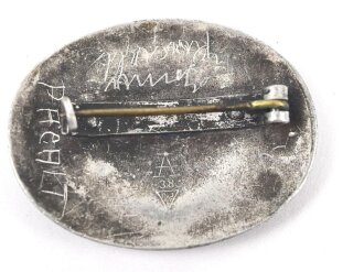 Reichsarbeitsdienst der weiblichen Jugend , Erinnerungsbrosche in silber aus Aluminium
