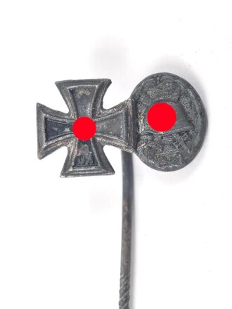 Miniatur Eisernes Kreuz / Verwundetenabzeichen 1939. Zink, 9mm