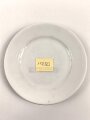 Luftwaffe, Kantinenporzellan flacher Teller, Durchmesser 23cm, Hersteller Johann Haviland Bavaria 1940. Gebraucht.