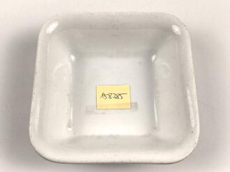 Luftwaffe, Kantinenporzellan  eckige Schale, Kantenlänge 21cm, Hersteller Kaestner Saxonia 1937. Gebraucht.