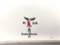 Luftwaffe, Kantinenporzellan  eckige Schale, Kantenlänge 21cm, Hersteller Kaestner Saxonia 1937. Gebraucht.
