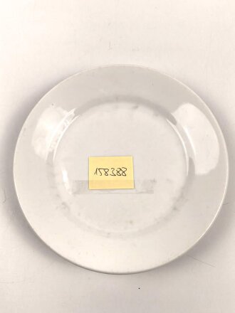 Luftwaffe, Kantinenporzellan flacher Teller, Durchmesser 23cm, Hersteller Heinrich & Co 1938. Gebraucht.