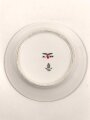 Luftwaffe, Kantinenporzellan flacher Teller, Durchmesser 23cm, Hersteller Heinrich & Co 1938. Gebraucht.