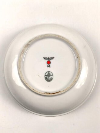 Kriegsmarine, Kantinenporzellan Schale, Durchmesser 21cm, Hersteller Hutschenreuther.  Leicht beschädigt, gebraucht
