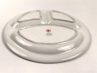 Deutsche Arbeitsfront, Kantinenporzellan Menüteller Durchmesser 27,5cm, Hersteller Felda Rhön, gebraucht