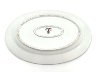 Luftwaffe, Kantinenporzellan große Vorlegeplatte, Gesamtlänge 41cm, Hersteller Bauscher Weiden 1939. Gebraucht