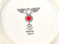 Heer, Kantinenporzellan tiefe Schale, Durchmesser etwa 21,5cm, Hersteller Bavaria 1940. Gebraucht.