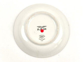 Luftwaffe,  Kantinenporzellan Dessertschale, Durchmesser etwa 17cm, Hersteller Felda Rhön 1941. Gebraucht.
