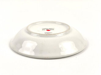 Luftwaffe,  Kantinenporzellan Dessertschale, Durchmesser etwa 17cm, Hersteller Felda Rhön 1941. Gebraucht.