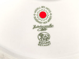 Deutsche Arbeitsfront, Kantinenporzellan Menüteller Durchmesser 27cm, Hersteller Hutschenreuther Bavaria, gebraucht