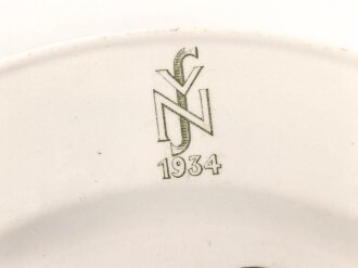NSV Teller 1934 Mutter und Kind, Durchmesser 23cm, Gebrauchsspuren, unbeschädigtes Stück