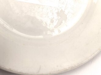 Luftwaffe, Kantinenporzellan flacher Teller, Durchmesser 24cm, HerstellerFelda Rhön 1941. Gebraucht.