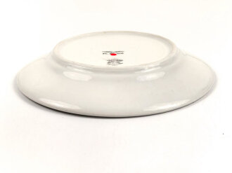 Luftwaffe, Kantinenporzellan flacher Teller, Durchmesser 24cm, HerstellerFelda Rhön 1941. Gebraucht.