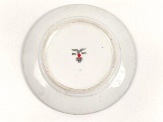 Luftwaffe, Kantinenporzellan flacher Teller, Durchmesser 23cm, Hersteller Bauscher Weiden 1939. Gebraucht.