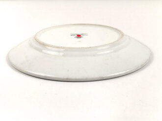 Luftwaffe, Kantinenporzellan flacher Teller, Durchmesser 23cm, Hersteller Bauscher Weiden 1939. Gebraucht.