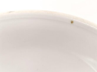 Deutsche Arbeitsfront, Kantinenporzellan große Schüssel mit Deckel,  Durchmesser 21,5cm, Hersteller Felda Rhön, gebraucht