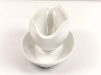 Luftwaffe, Kantinenporzellan Sauciere, Hersteller Tielsch Altwasser 1936. Gesamtlänge 25cm, gebraucht