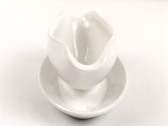 Luftwaffe, Kantinenporzellan Sauciere, Hersteller Tielsch Altwasser 1936. Gesamtlänge 25cm, gebraucht