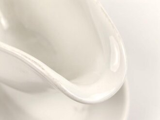 Luftwaffe, Kantinenporzellan Sauciere, Hersteller Tielsch Altwasser 1936. Gesamtlänge 25cm, gebraucht