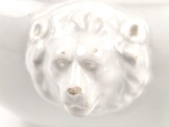 Luftwaffe,  Kantinenporzellan große Terrine mit Löwenköpfen, Durchmesser etwa 24cm, Hersteller Johann Haviland 1938. Gebraucht.