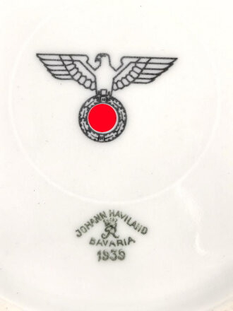 Heer, Kantinenporzellan tiefer Teller, Durchmesser 23cm, Hersteller Johann Haviland 1939. Gebraucht.