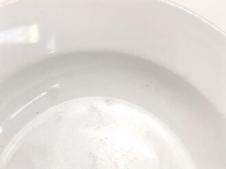 Heer, Kantinenporzellan tiefer Teller, Durchmesser 23cm, Hersteller Victoria Altronlau Sudetengau 1939. Gebraucht.