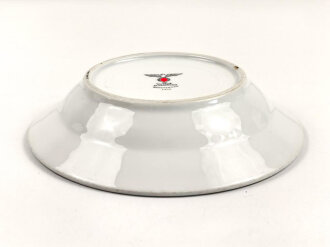 Heer, Kantinenporzellan tiefer Teller, Durchmesser 23cm, Hersteller Victoria Altronlau Sudetengau 1939. Gebraucht.