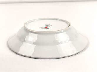Heer, Kantinenporzellan tiefer Teller, Durchmesser 23cm, Hersteller Victoria Altronlau Sudetengau 1939. Gebraucht.