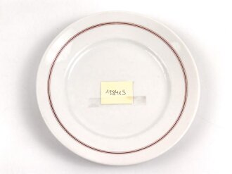 Kriegsmarine, Kantinenporzellan flacher Teller, Durchmesser 25cm, Hersteller KPM 1941, gebraucht