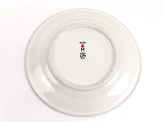 Kriegsmarine, Kantinenporzellan flacher Teller, Durchmesser 25cm, Hersteller KPM 1941, gebraucht