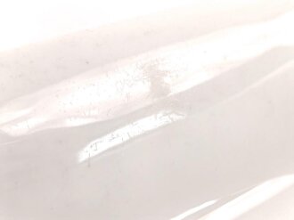 Luftwaffe, Kantinenporzellan  eckige Schale, Kantenlänge 21cm, Hersteller unleserlich 1942. Gebraucht.