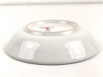 Luftwaffe,  Kantinenporzellan Dessertschale, Durchmesser etwa 16,5cm, Hersteller Thun Germany 1941. Gebraucht.