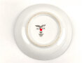 Luftwaffe,  Kantinenporzellan Dessertschale, Durchmesser etwa 16,5cm, Hersteller Thun Germany 1941. Gebraucht.