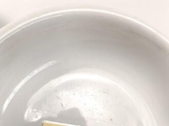 Luftwaffe,  Kantinenporzellan Dessertschale, Durchmesser etwa 16,5cm, Hersteller Heinrich & Co 1938. Gebraucht.