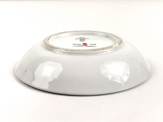 Luftwaffe,  Kantinenporzellan Dessertschale, Durchmesser etwa 16,5cm, Hersteller Heinrich & Co 1938. Gebraucht.