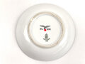 Luftwaffe,  Kantinenporzellan Dessertschale, Durchmesser etwa 16,5cm, Hersteller Heinrich & Co 1938. Gebraucht.