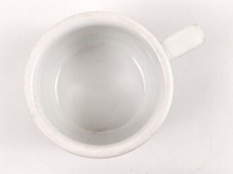 Luftwaffe,  Kantinenporzellan Tasse mit Untertasse, Hersteller  Johann Haviland 1940. Gebraucht.