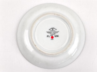 Luftwaffe,  Kantinenporzellan Tasse mit Untertasse, Hersteller  Johann Haviland 1940. Gebraucht.